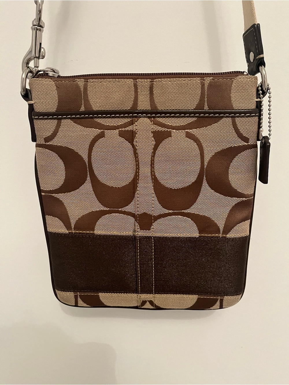 Coach Brown Signature Canvas Crossbody
